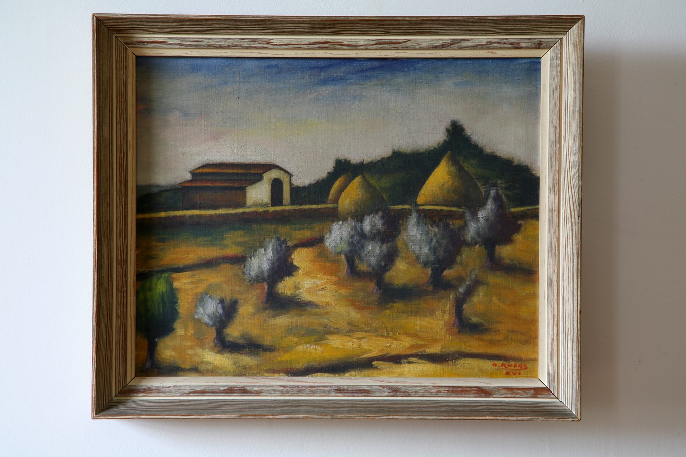 Paesaggio rurale, veduta di paesaggio (dipinto) di Ottone Rosai (attribuito) (XX sec)