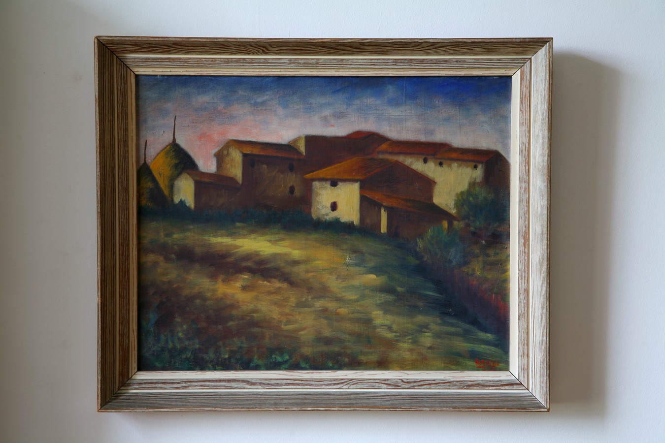 Paesaggio rurale, Veduta paesaggio rurale (dipinto) di Ottone Rosai (attribuito) (XX sec)