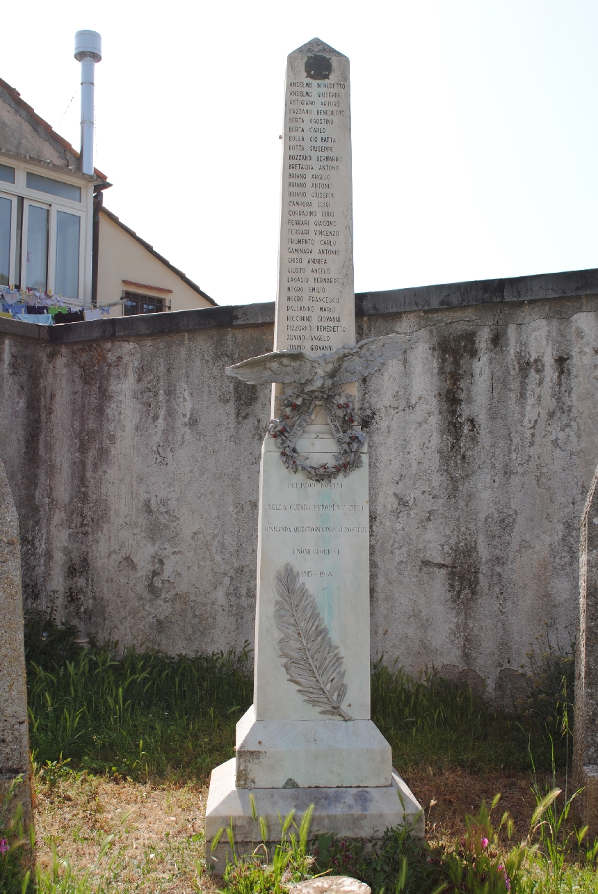 allegoria della Vittoria come aquila (monumento ai caduti - ad obelisco) - ambito italiano (primo quarto XX)
