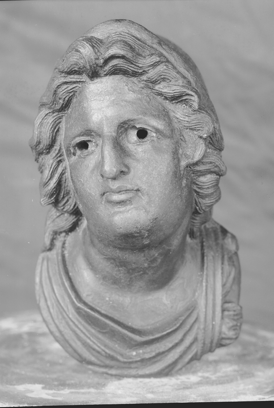 busto virile (antefissa, opera isolata) - ambito veneto (inizio/ metà secc. XVI/ XVII)