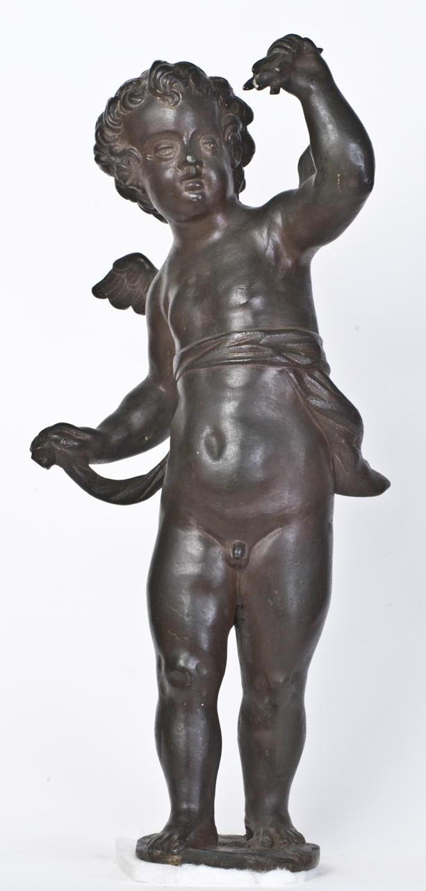 amorino con fulmini (statuetta, pendant) di Roccatagliata Niccolò (bottega) (fine/ metà secc. XVI/ XVII)