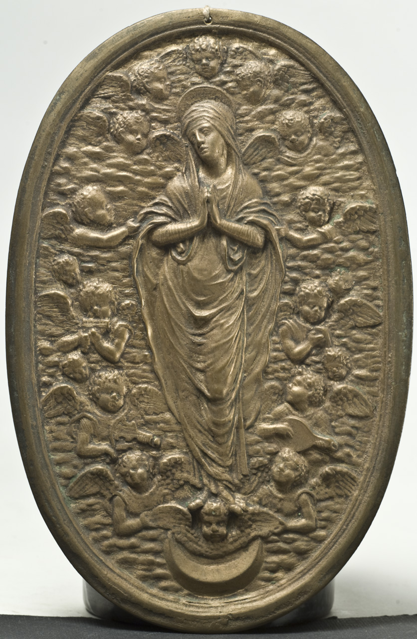 Madonna in gloria (placchetta, opera isolata) di Rizzardi Alvise (attribuito) (prima metà sec. XVI)