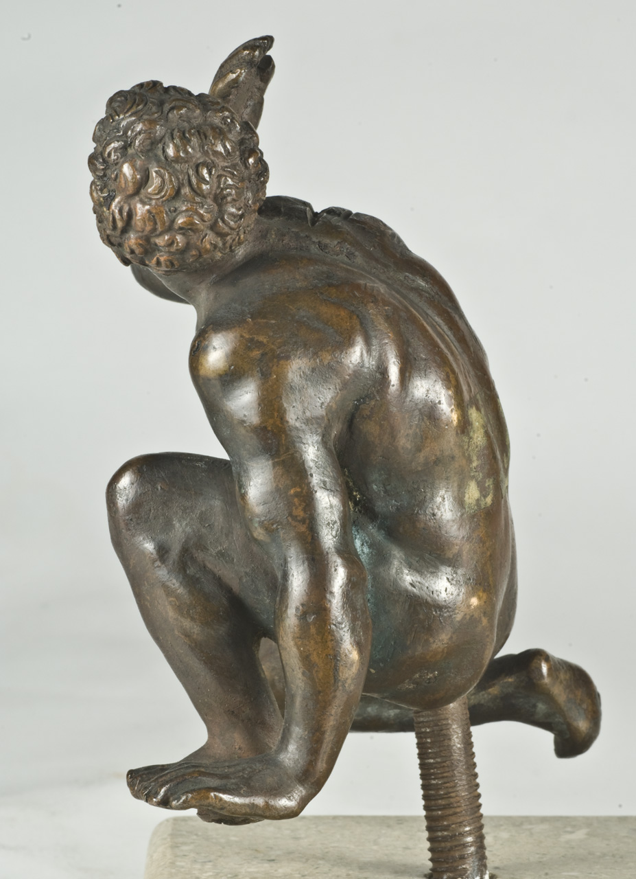 Atlante in ginocchio (statuetta, opera isolata) di Severo da Ravenna (maniera) (prima metà sec. XVI)