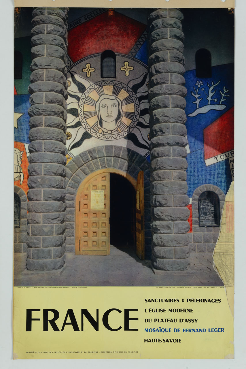 portale di Notre-Dame-de-Toute-Grâce a Plateau d'Assy in Francia (manifesto) di Domur - ambito francese (sec. XX)