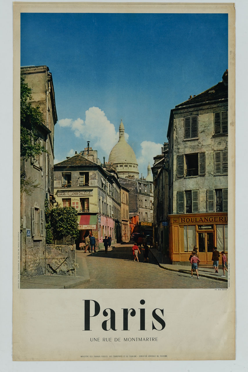 veduta di Montmartre a Parigi (manifesto) di Rieder Rod - ambito francese (sec. XX)