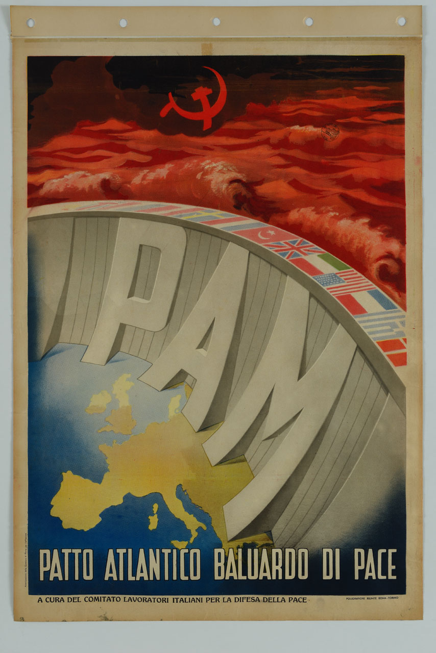 diga del Patto Atlantico protegge l'Europa dalla marea rossa (manifesto) - ambito italiano (sec. XX)