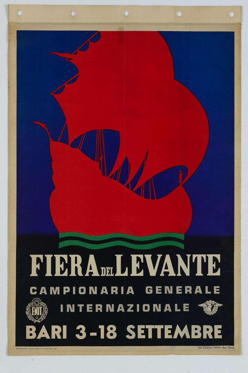 veliero (manifesto) - ambito italiano (sec. XX)