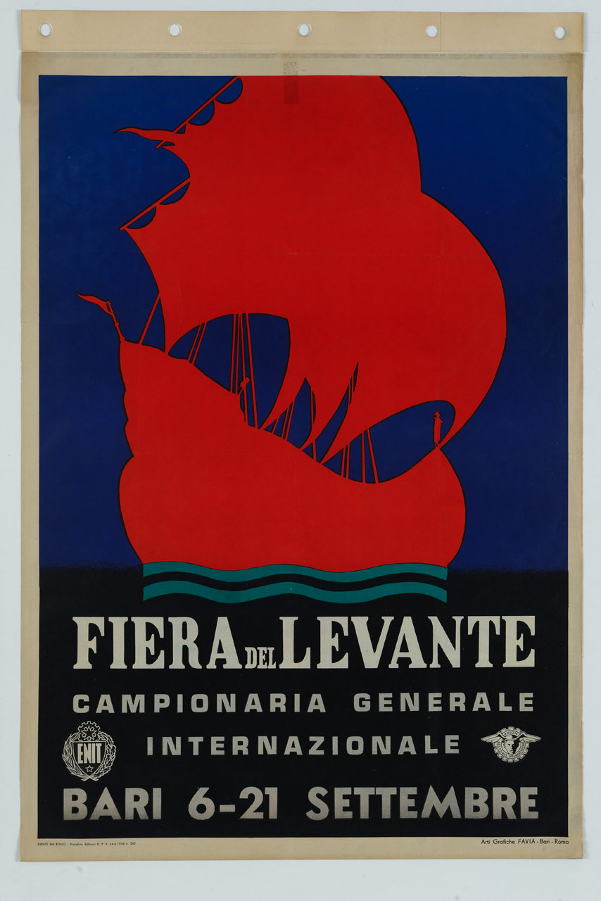 veliero (manifesto) - ambito italiano (sec. XX)