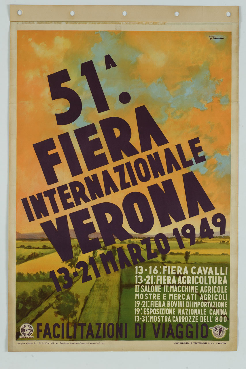 paesaggio campestre (manifesto) di Tomba Ernesto Amos (sec. XX)