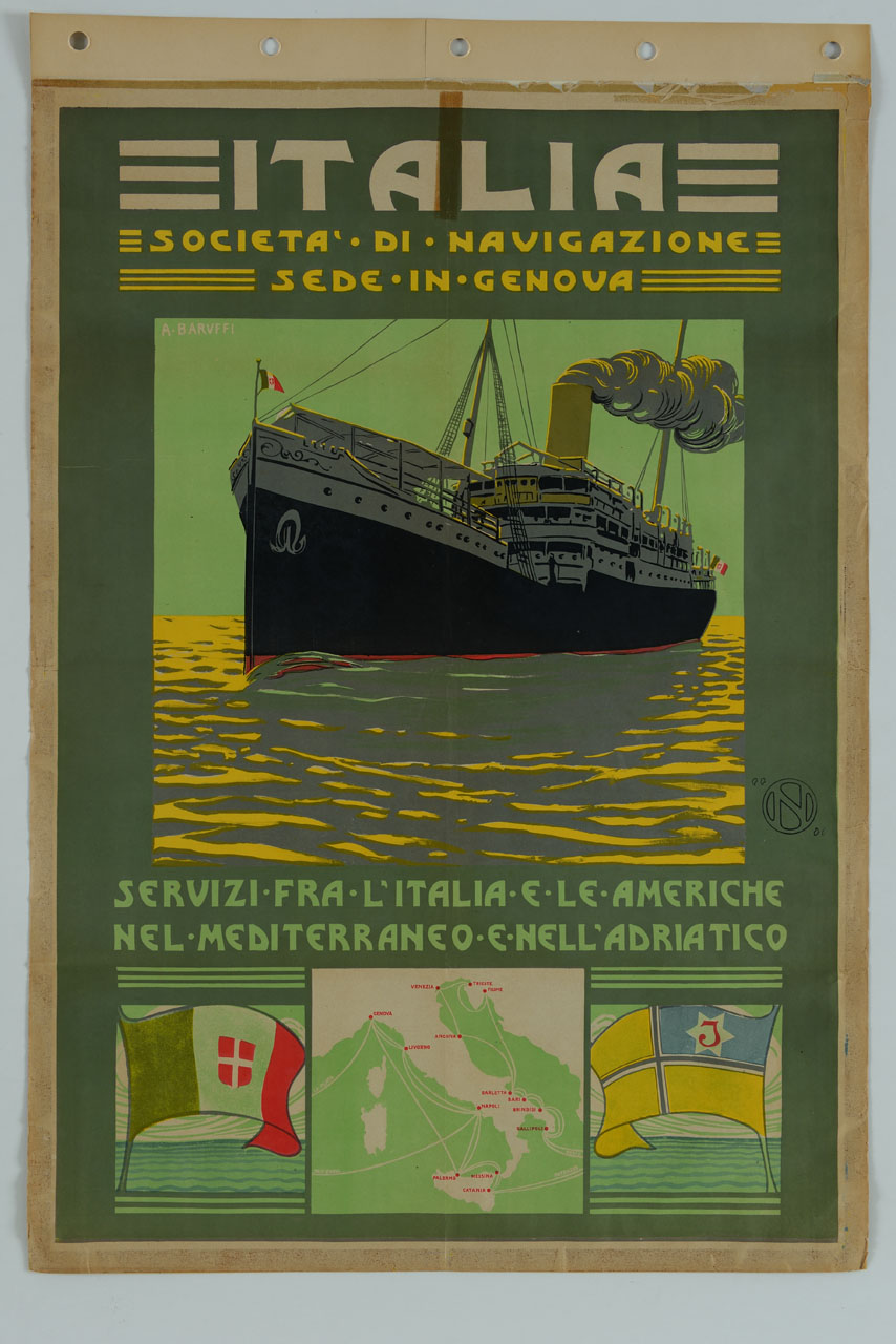 nave da trasporto (manifesto) di Baruffi Alfredo detto Barfredo (sec. XX)