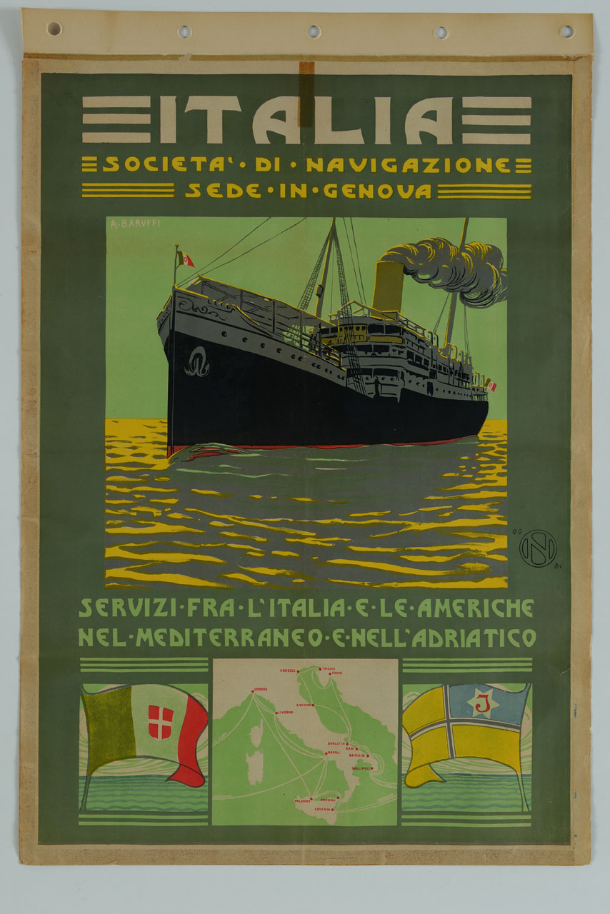 nave da trasporto (manifesto) di Baruffi Alfredo detto Barfredo (sec. XX)
