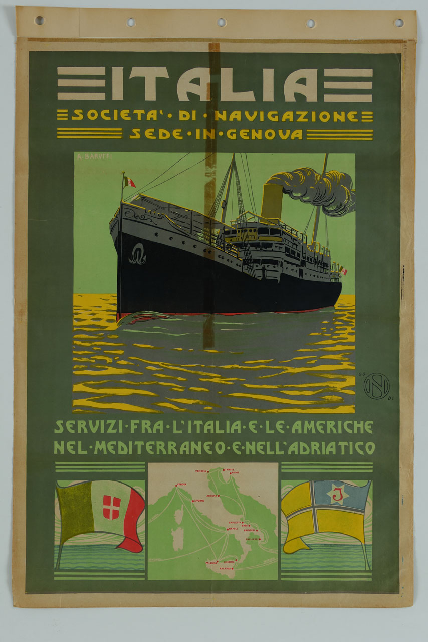 nave da trasporto (manifesto) di Baruffi Alfredo detto Barfredo (sec. XX)