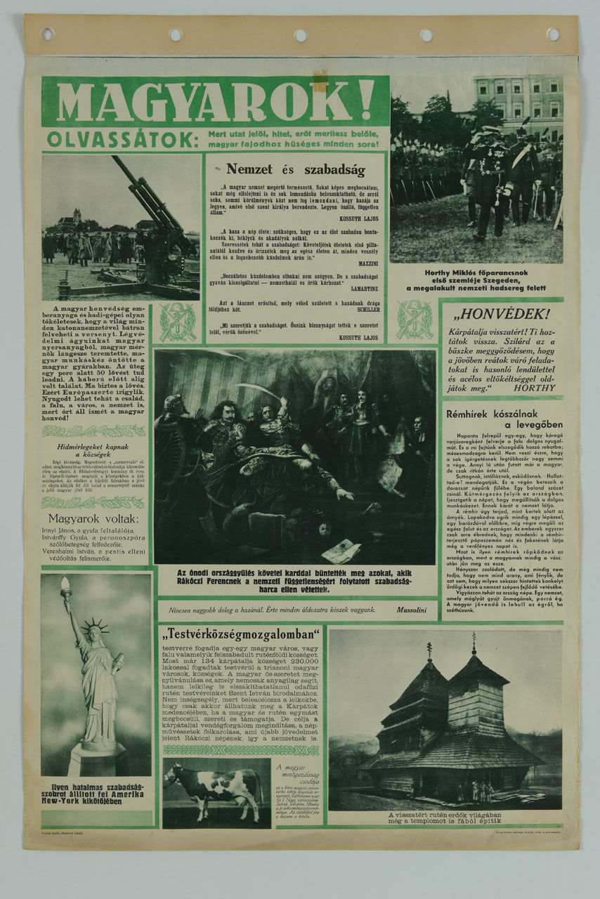 giornale murale con immagini fotografiche (manifesto) - ambito ungherese (sec. XX)