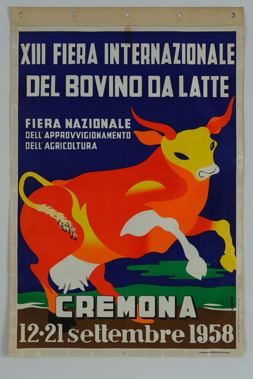 mucca impennata (manifesto) di Cordani Sereno (sec. XX)