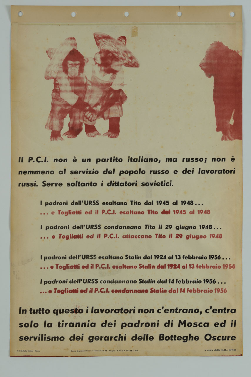 scimmie con sombrero mentre ballano (manifesto) - ambito italiano (sec. XX)