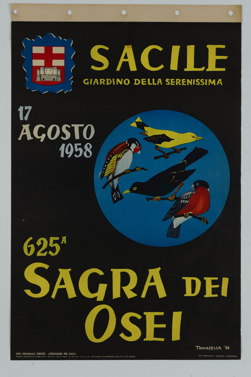 uccelli (manifesto) di Tomasella (sec. XX)