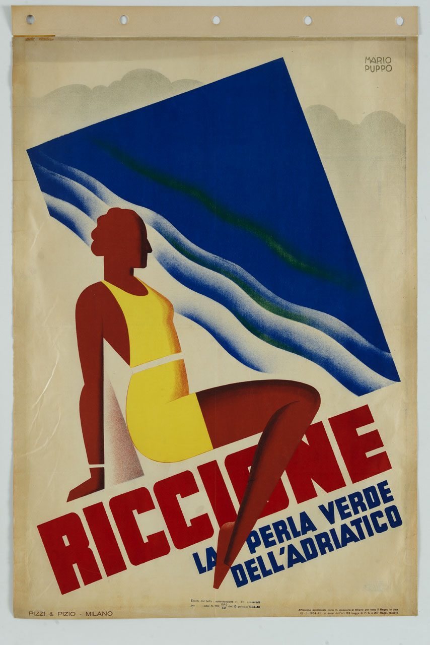 bagnante (manifesto) di Puppo Mario (sec. XX)