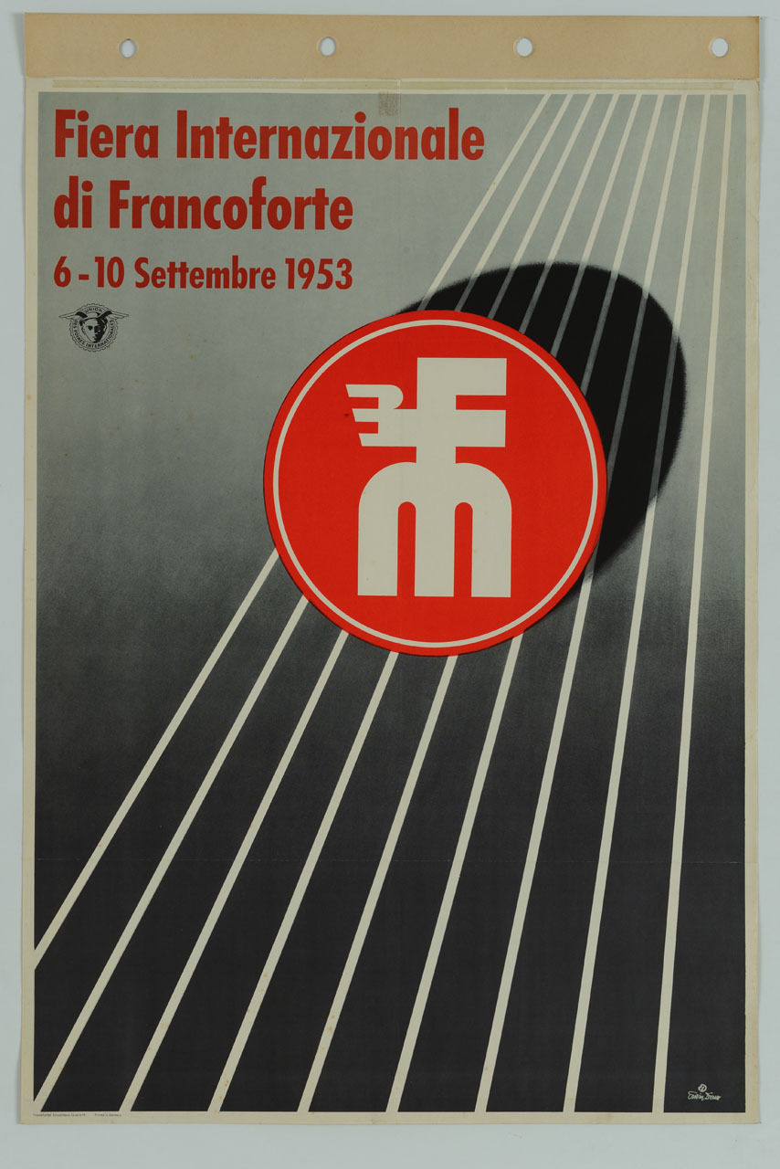 logo della Fiera Internazionale di Francoforte (manifesto) di Deriss Erwin (sec. XX)