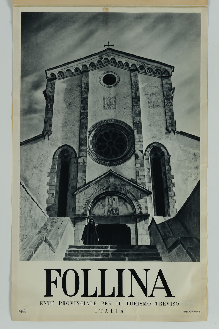 facciata della basilica dell'abbazia di Follina (manifesto) - ambito italiano (sec. XX)
