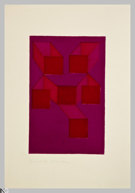 composizione astratta (stampa) di Perilli Achille (sec. XX)