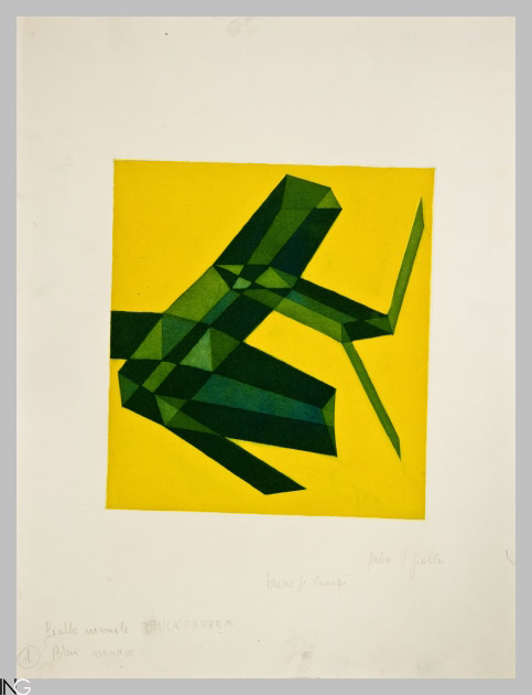 composizione astratta (stampa) di Perilli Achille (sec. XX)