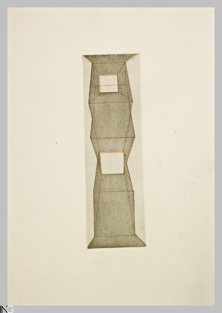 composizione astratta (stampa) di Perilli Achille (sec. XX)