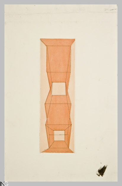 composizione astratta (stampa) di Perilli Achille (sec. XX)