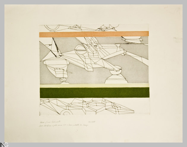 composizione astratta (stampa) di Perilli Achille (sec. XX)