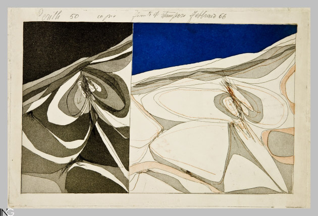 composizione astratta (stampa) di Perilli Achille (sec. XX)