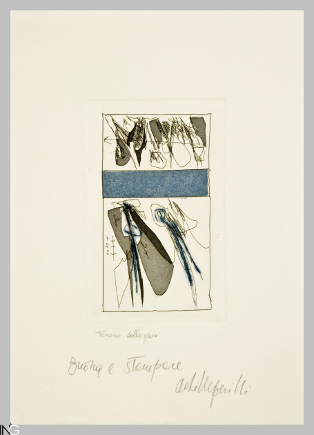 composizione astratta (stampa) di Perilli Achille (sec. XX)