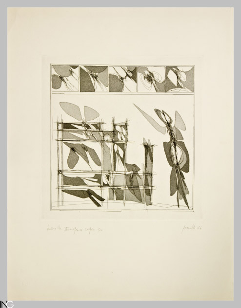 composizione astratta (stampa) di Perilli Achille (sec. XX)