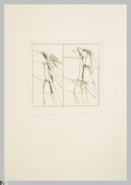 composizione astratta (stampa) di Perilli Achille (sec. XX)