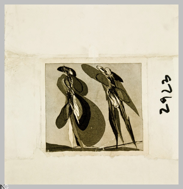 composizione astratta (stampa) di Perilli Achille (sec. XX)