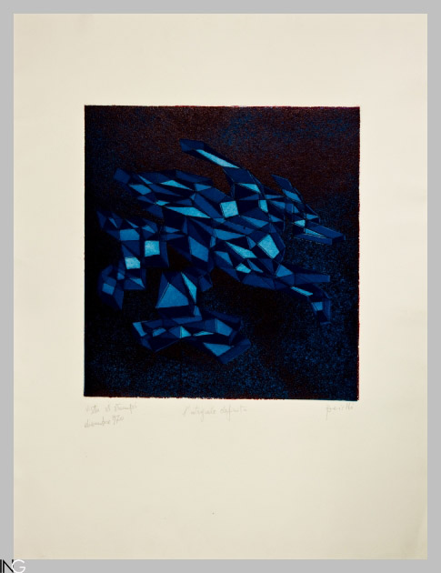 composizione astratta (stampa) di Perilli Achille (sec. XX)