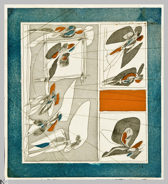 composizione astratta (stampa) di Perilli Achille (sec. XX)