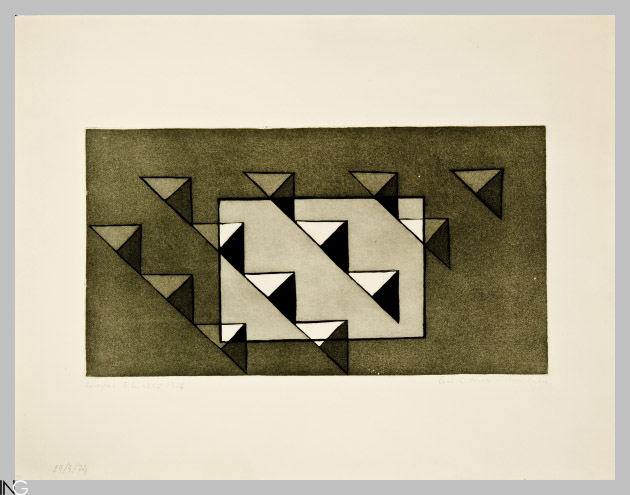 composizione astratta (stampa) di Radice Mario (sec. XX)