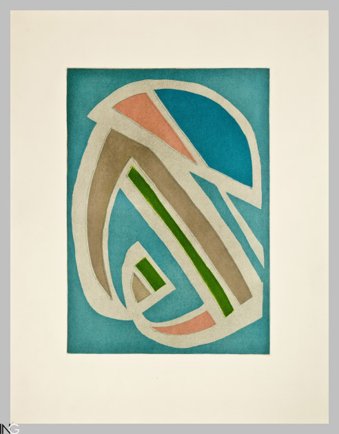 composizione astratta (stampa) di Radice Mario (sec. XX)