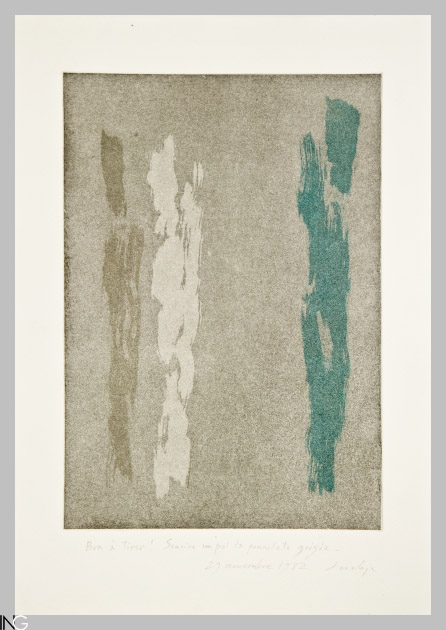 composizione astratta (stampa) di Scialoja Toti (sec. XX)