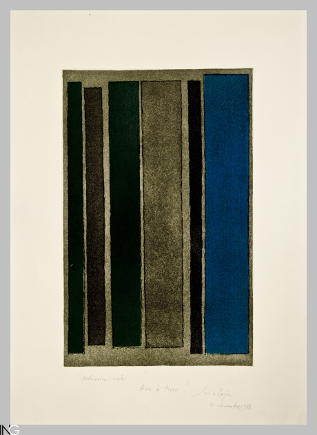 composizione astratta (stampa) di Scialoja Toti (sec. XX)