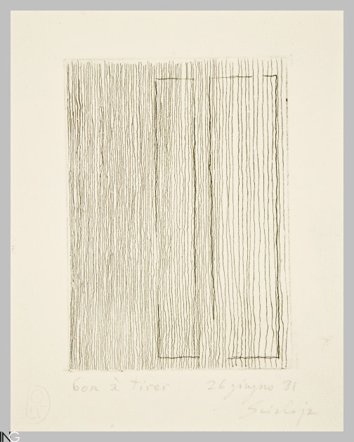 composizione astratta (stampa) di Scialoja Toti (sec. XX)