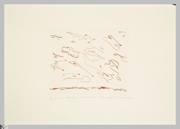 composizione astratta (stampa) di Turcato Giulio (sec. XX)