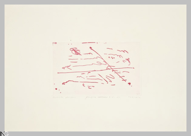 composizione astratta (stampa) di Turcato Giulio (sec. XX)