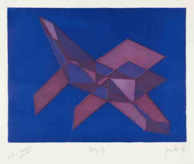 composizione astratta (stampa) di Perilli Achille (sec. XX)