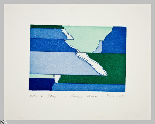 composizione astratta (stampa) di Verna Claudio (sec. XX)