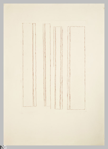 composizione astratta (stampa) di Scialoja Toti (sec. XX)