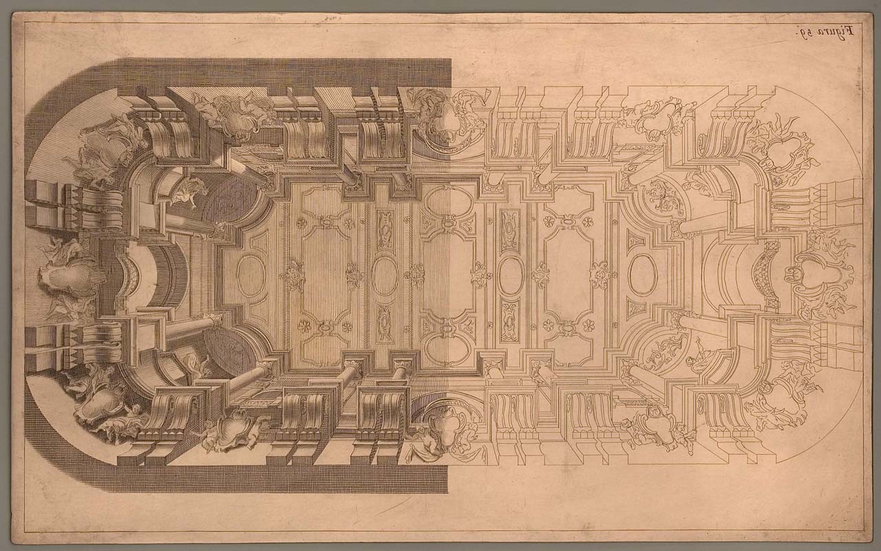 quadratura di soffitto (matrice incisa) di Pozzo Andrea (sec. XVII)