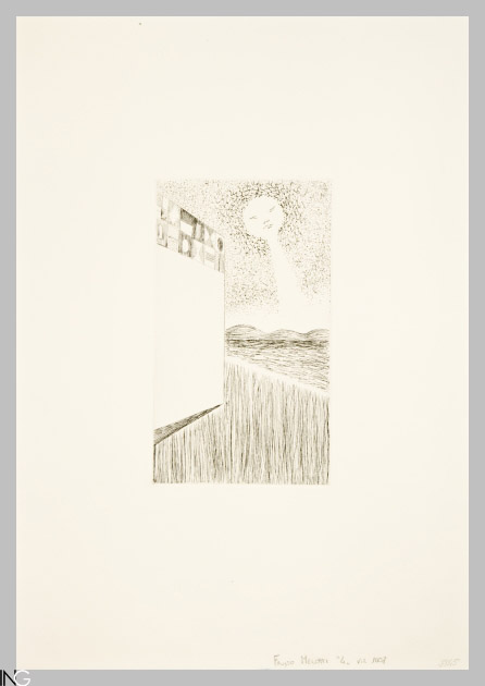 paesaggio con sole (stampa) di Melotti Fausto (sec. XX)