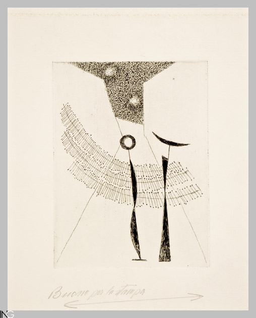 composizione astratta (stampa) di Melotti Fausto (sec. XX)