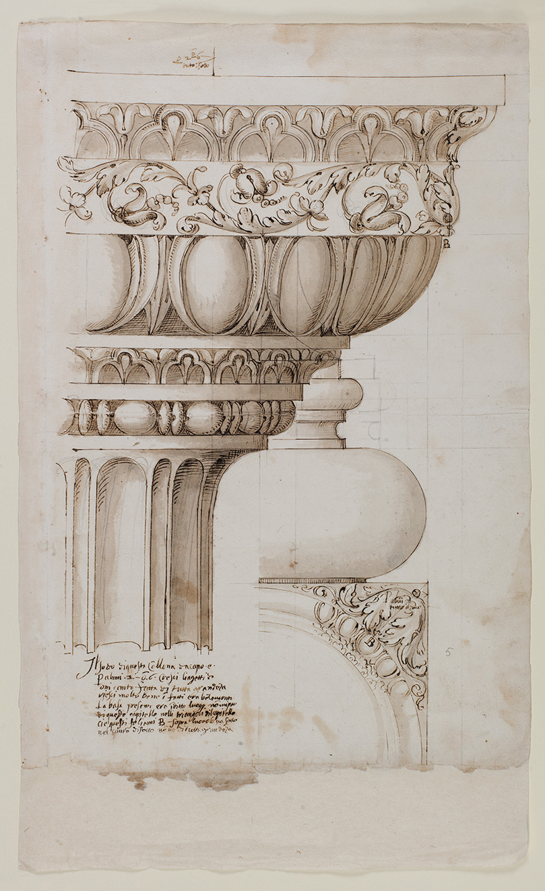 elementi architettonici (disegno architettonico) di Alberti Alberto (sec. XVI)