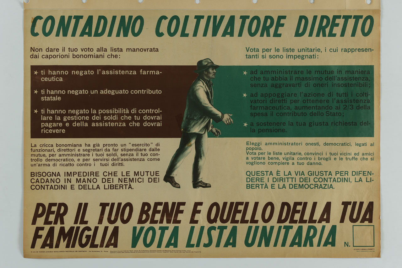 uomo di profilo cammina (manifesto) di Studio Visigalli Pasetti (sec. XX)